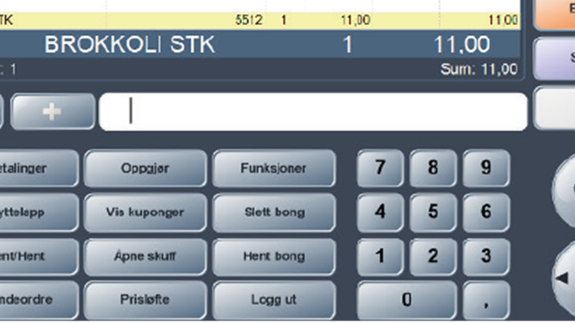 REGISTRERING I KASSA